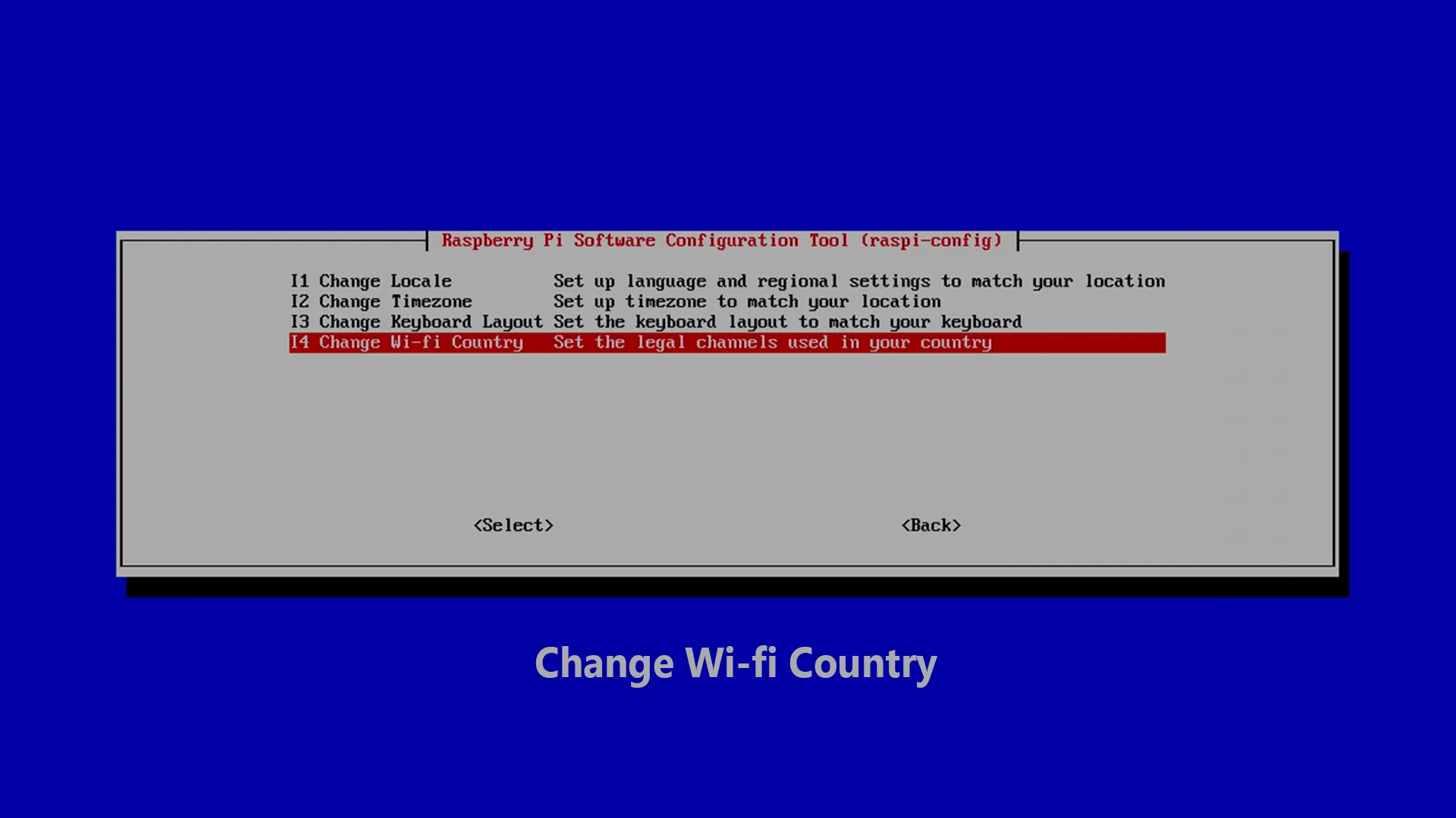 RASPI-CONFIG: WLAN-Land einstellen