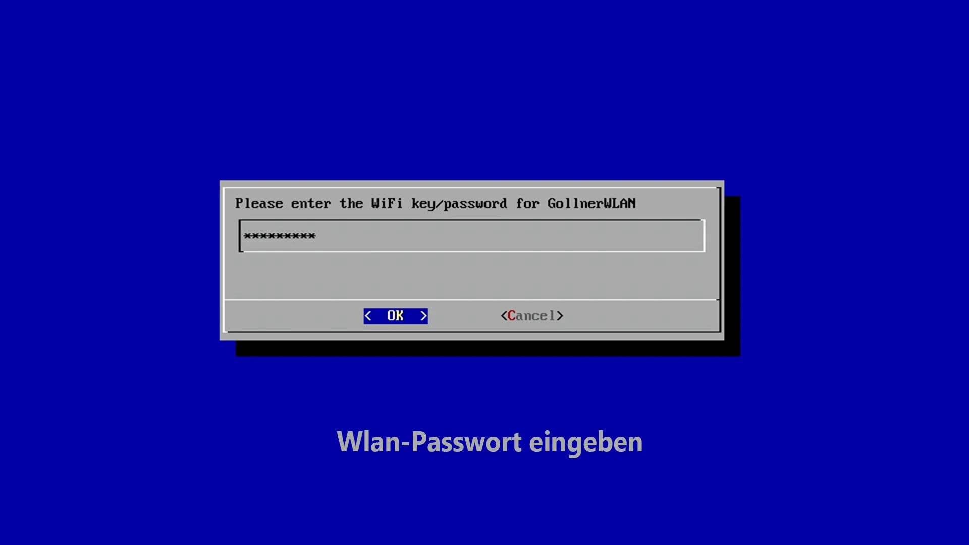WLAN-Passwort für RetroPie eingeben