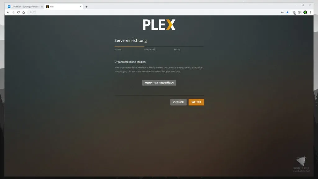 DiskStation Plex – Medien hinzufügen überspringen