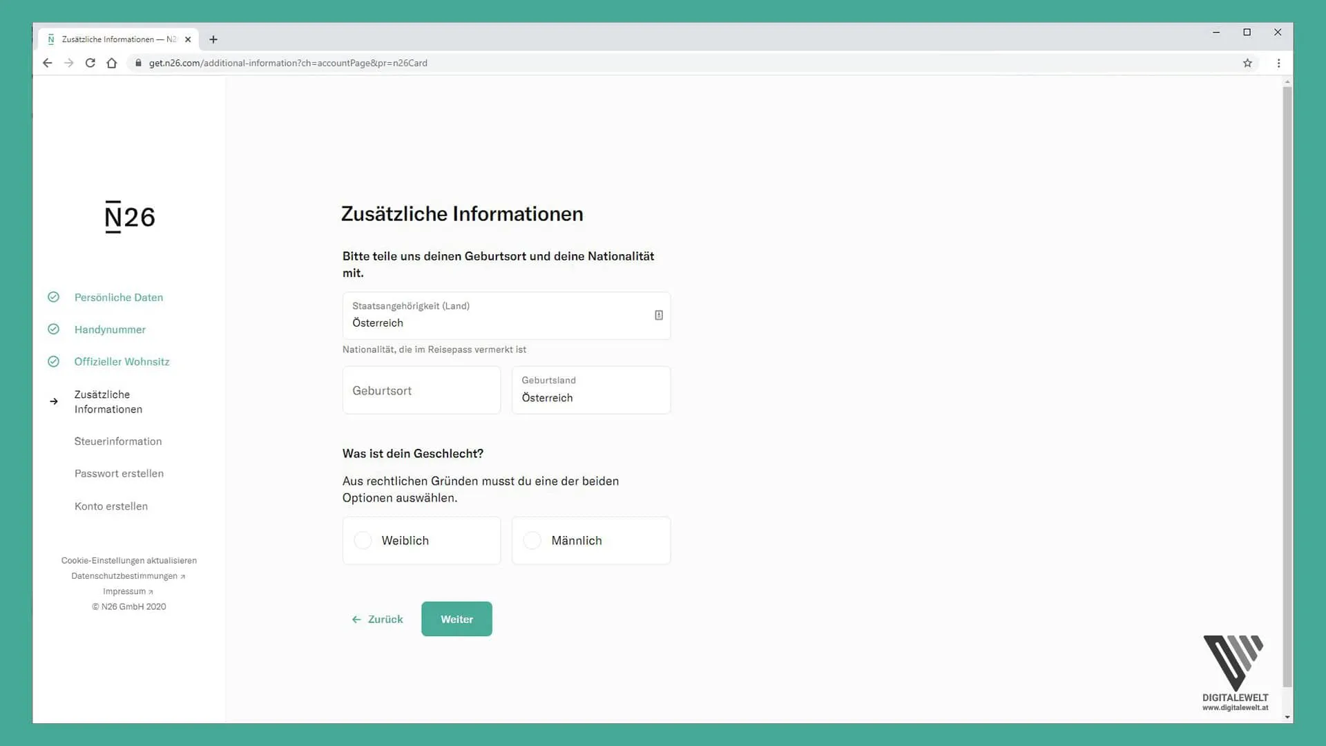 N26 Konto eröffnen – Zusätzliche Informationen