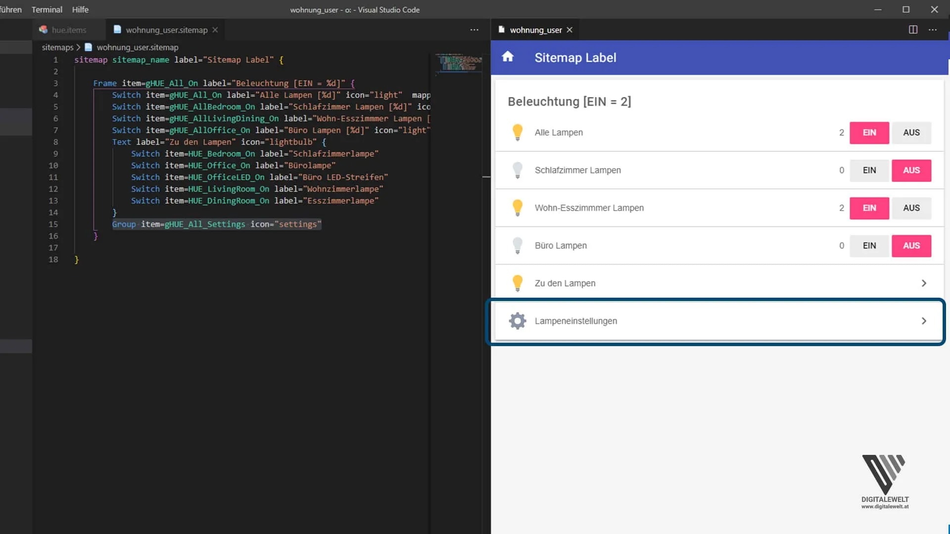 openHAB 2 HUE Binding Teil 2 – Lampeneinstellungen