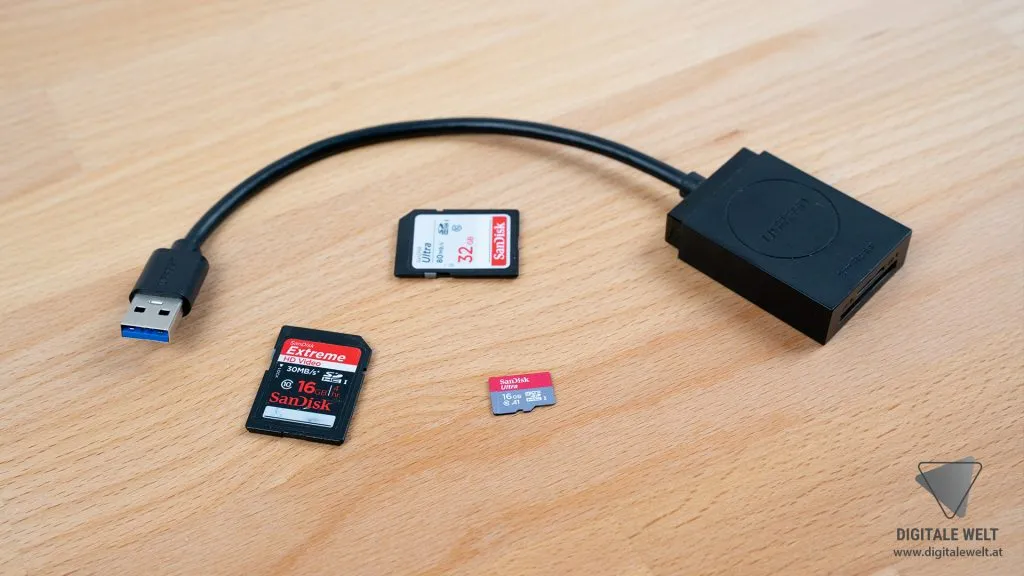 Raspberry Pi 4 Raspbian – SD-Karte in Kartenleser stecken