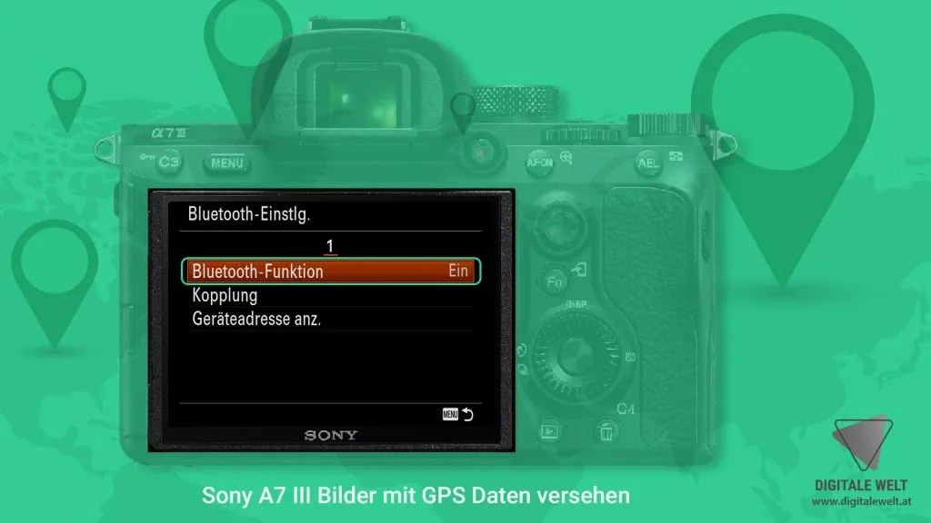 Sony A7 III – Bluetooth aktivieren