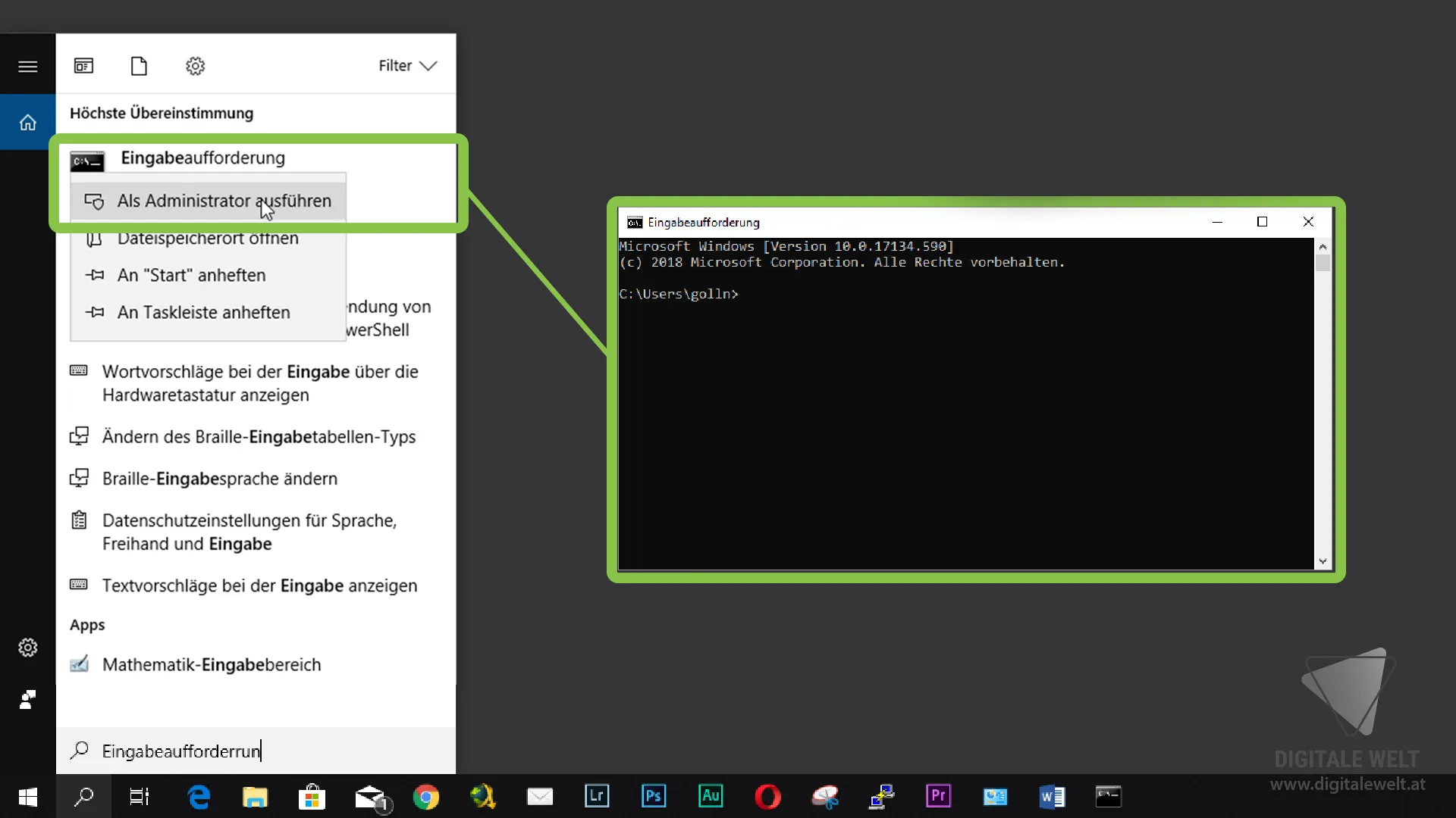 openHAB 2 Windows – CMD als Administrator öffnen
