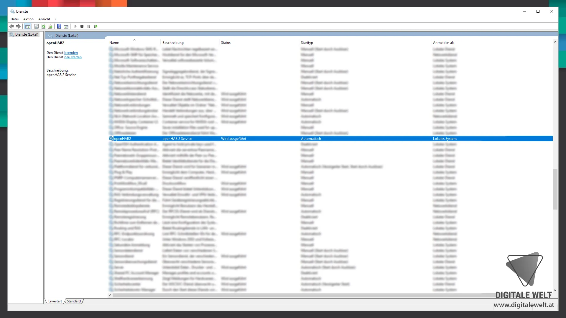 openHAB 2 Windows – Dienst läuft automatisch